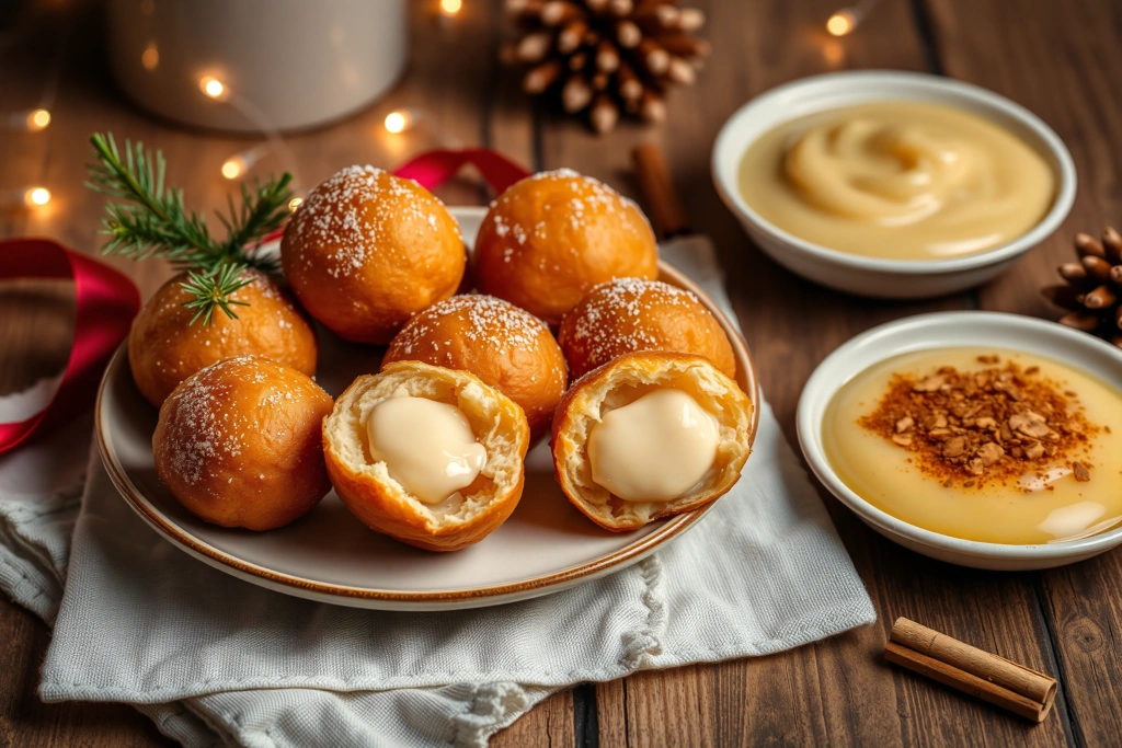 Buñuelos Rellenos de Natilla