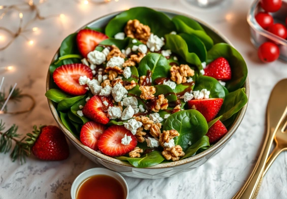 Ensalada de Espinaca y Fresas