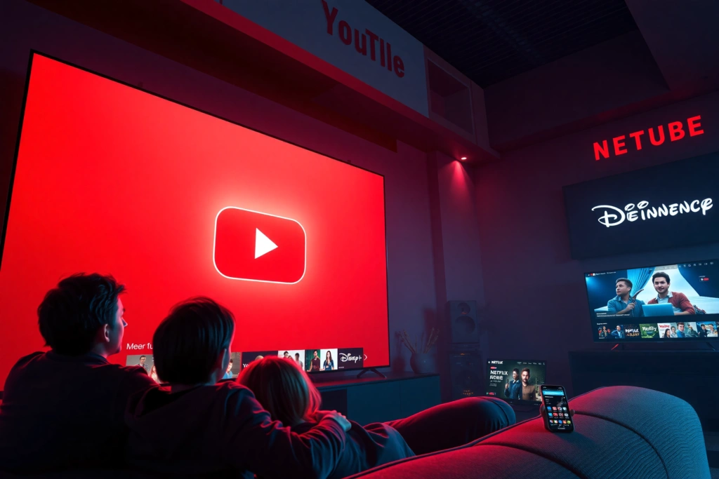 YouTube Supera Expectativas: Rivaliza con Netflix y Disney en Streaming