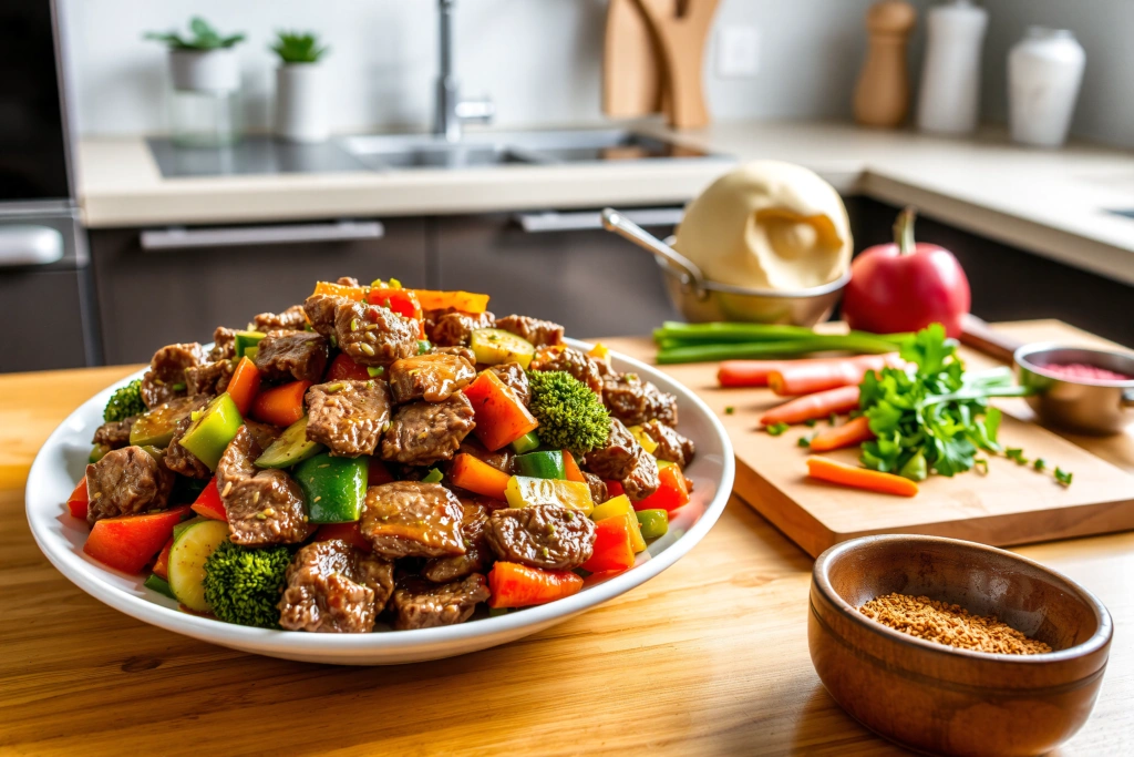 Receta Fácil de Carne y Verduras para un Almuerzo Saludable