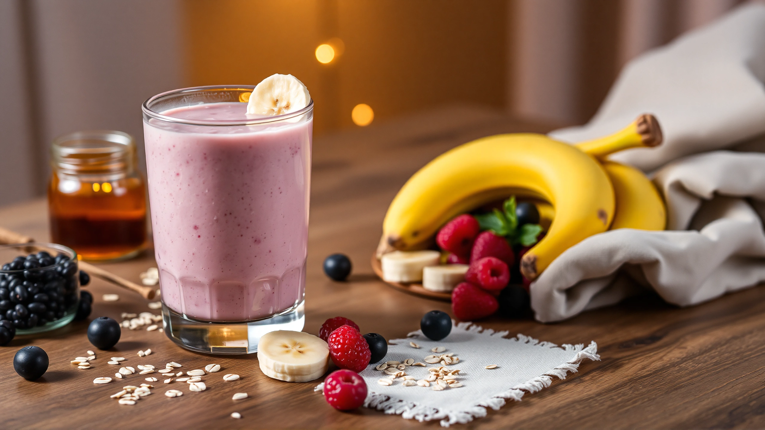 Batido de Plátano y Frutos Rojos: Mejora tu Sueño Naturalmente