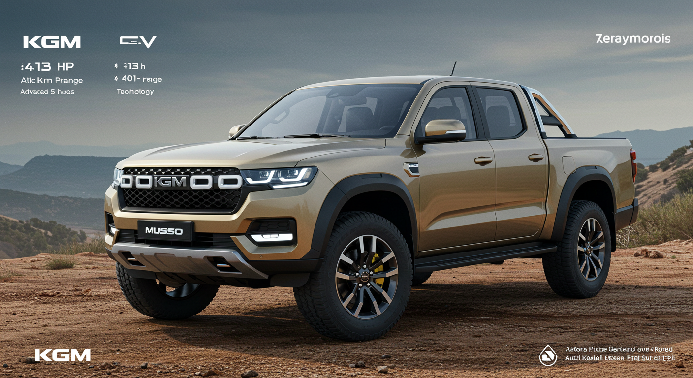 KGM Musso EV: La primera pick-up eléctrica de Corea del Sur