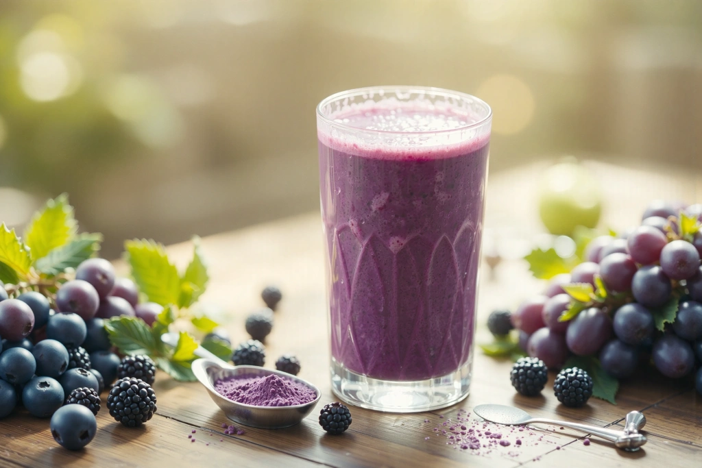 Licuado de Frutos Morados: Piel Radiante y Saludable