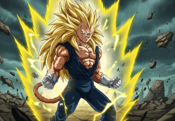 Dragon Ball Daima: Vegeta Super Saiyan 3 en su Forma Adulta