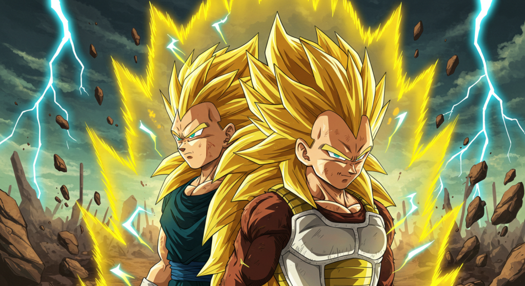 Dragon Ball Daima: Vegeta y Trunks Conectados por el Super Saiyan 3