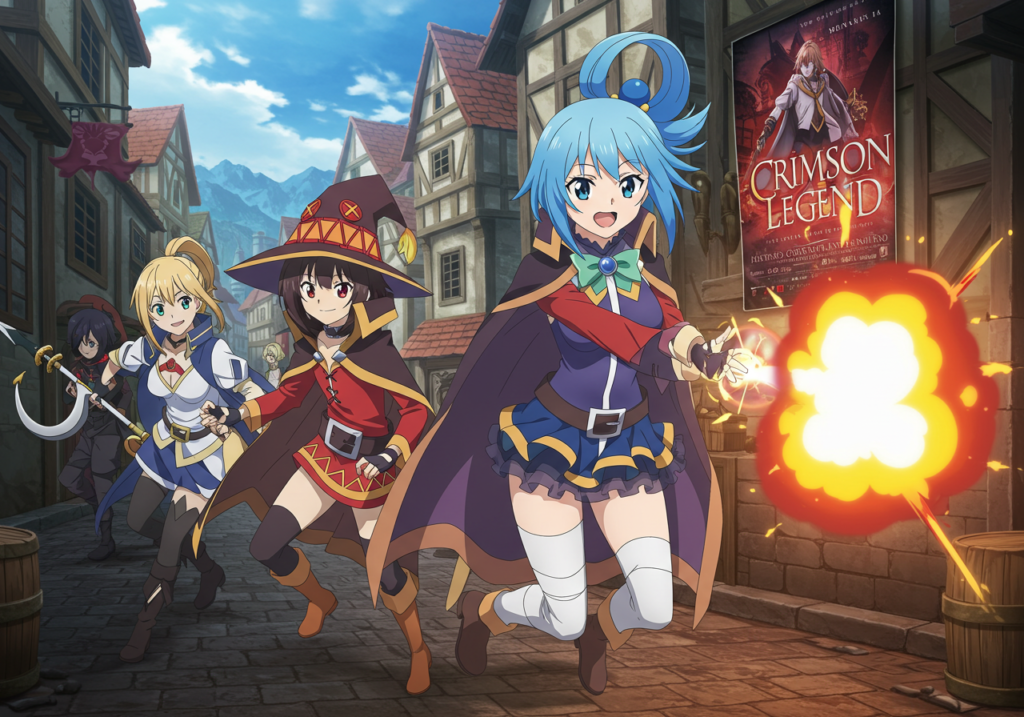 KonoSuba! Temporada 3, Película y Spin-off en Netflix