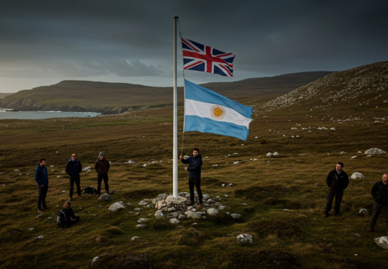 Youtuber Colombiano Izó la Bandera Argentina en Malvinas