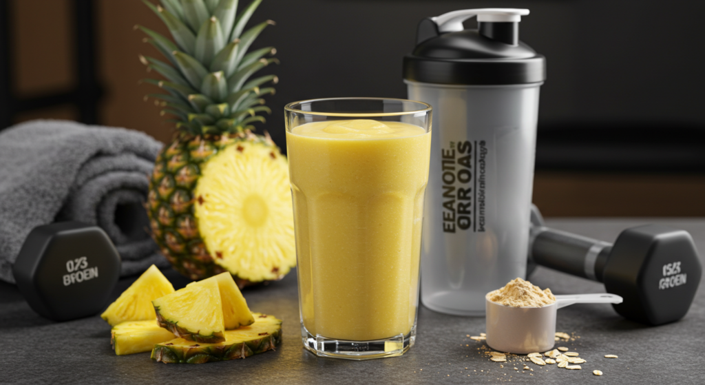 Licuado de Piña y Avena para Ganar Masa Muscular