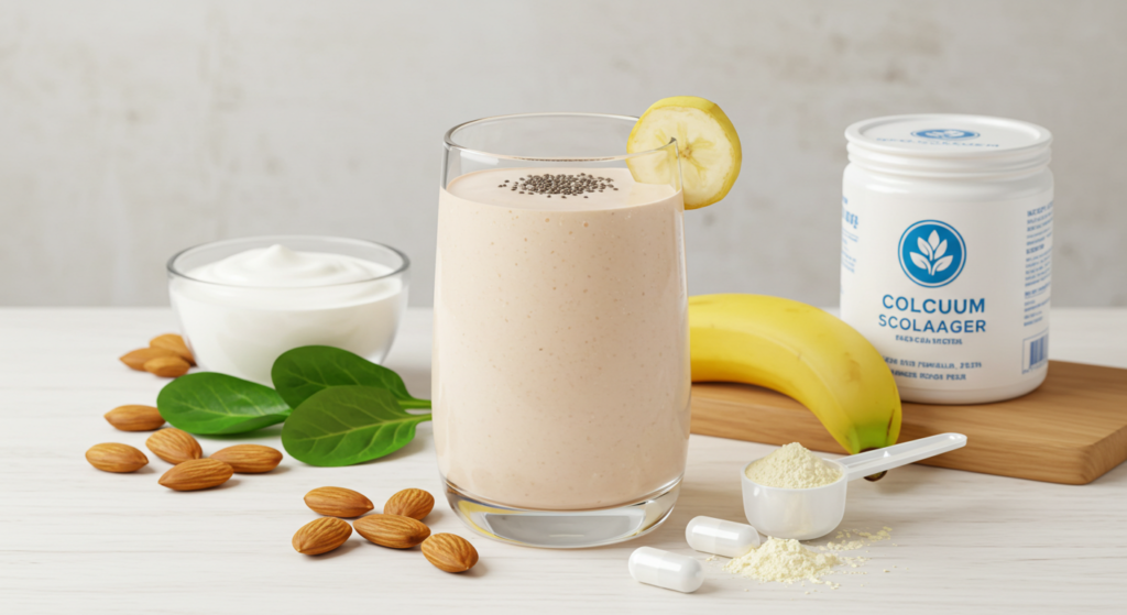 Licuado con Colágeno y Calcio para Huesos Fuertes y Peso Ideal