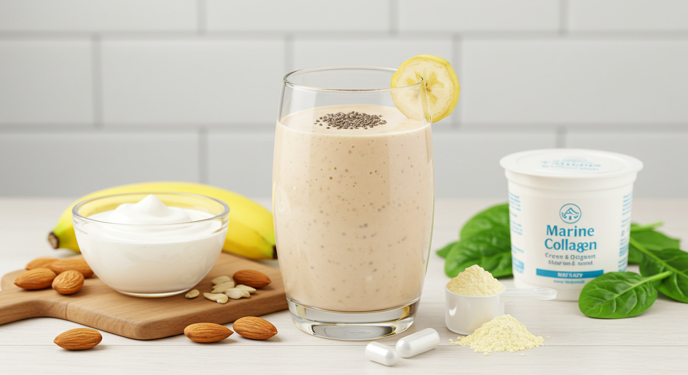 Licuado con Colágeno y Calcio para Huesos Fuertes y Peso Ideal
