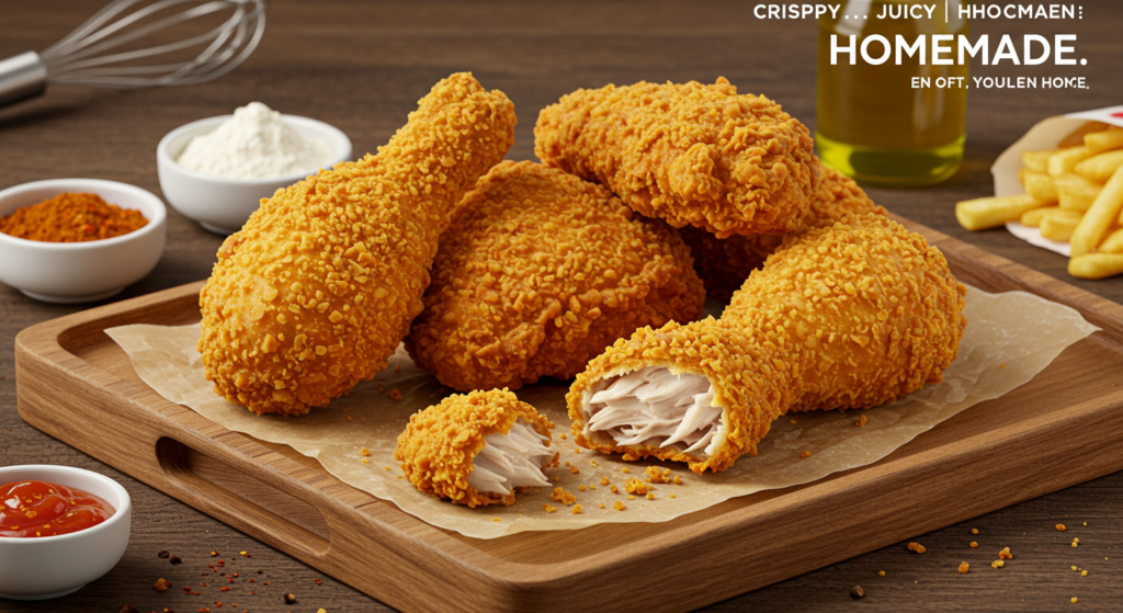 Pollo Frito Casero: Crujiente y Jugoso como KFC