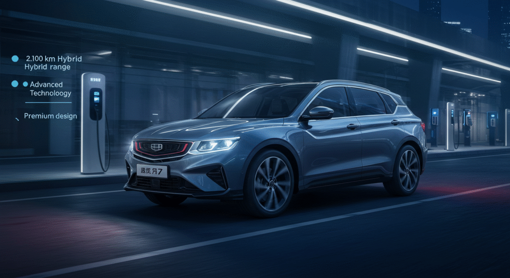 Geely Galaxy A7: Híbrido de 2.100 km que Reta al BYD Seal