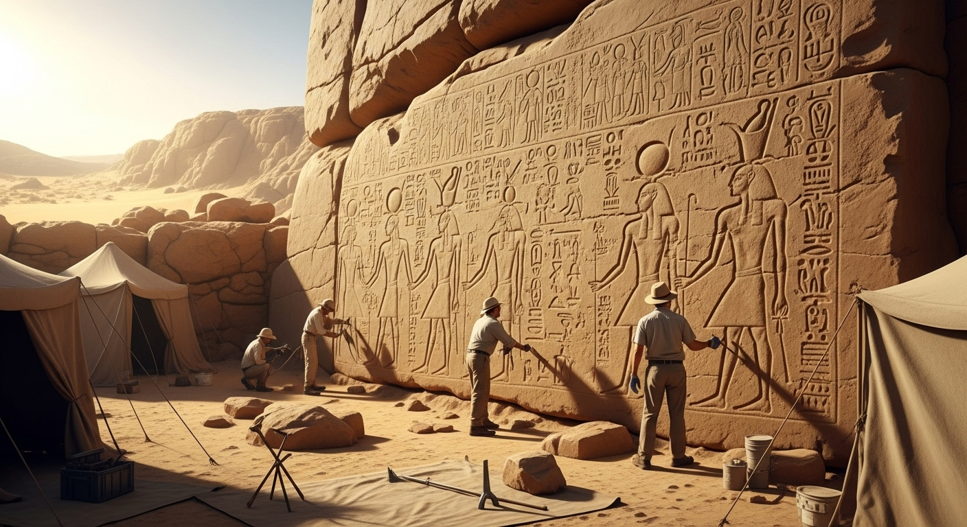 Asuán revela poder anterior a Narmer en roca milenaria